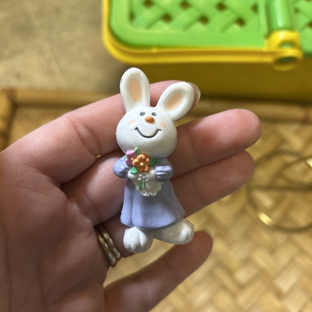 Hallmark Merry Miniature Easter Bunny Bernadette Rabbit PVC Figure Toy 1983